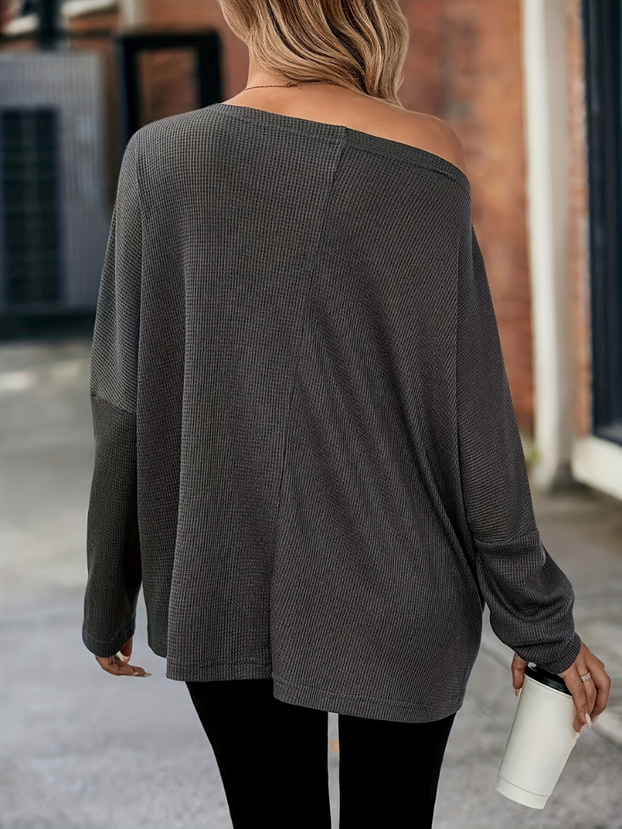 Sloane | Women's Off-Shoulder Batwing Poncho Shirt
