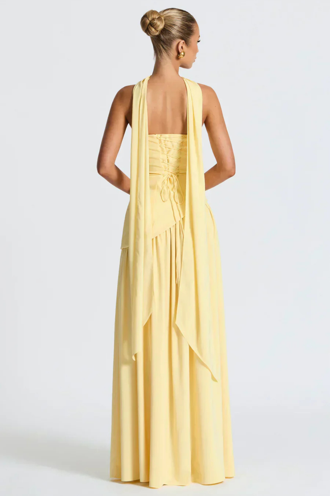 Soleil | Women's Stretch Strapless High Slit Maxi Wedding Guest Dress