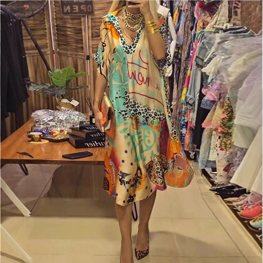Suki | Women's Lightweight Graphic Print Oversized Tunic