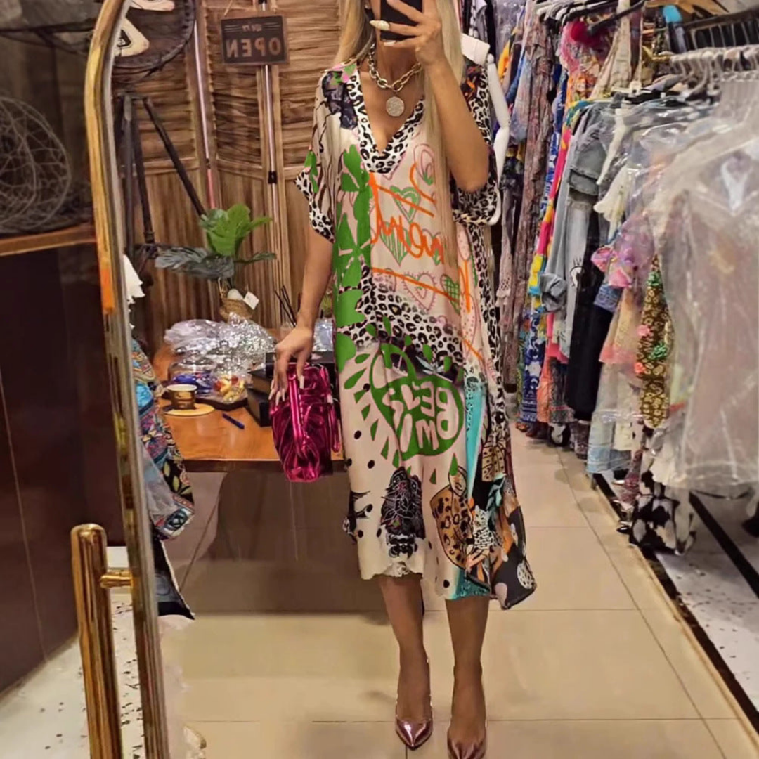 Suki | Women's Lightweight Graphic Print Oversized Tunic