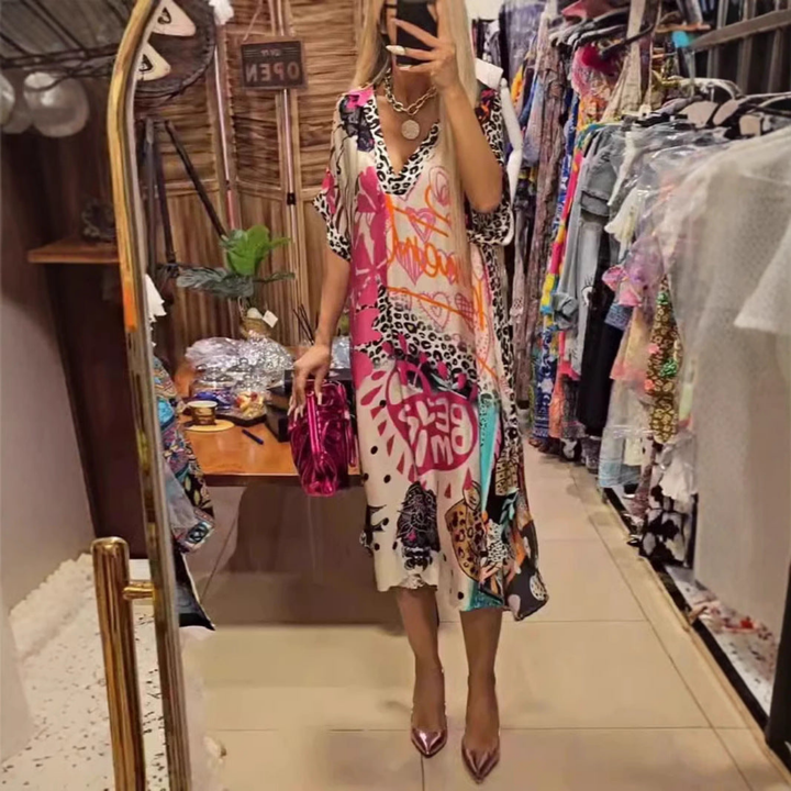 Suki | Women's Lightweight Graphic Print Oversized Tunic