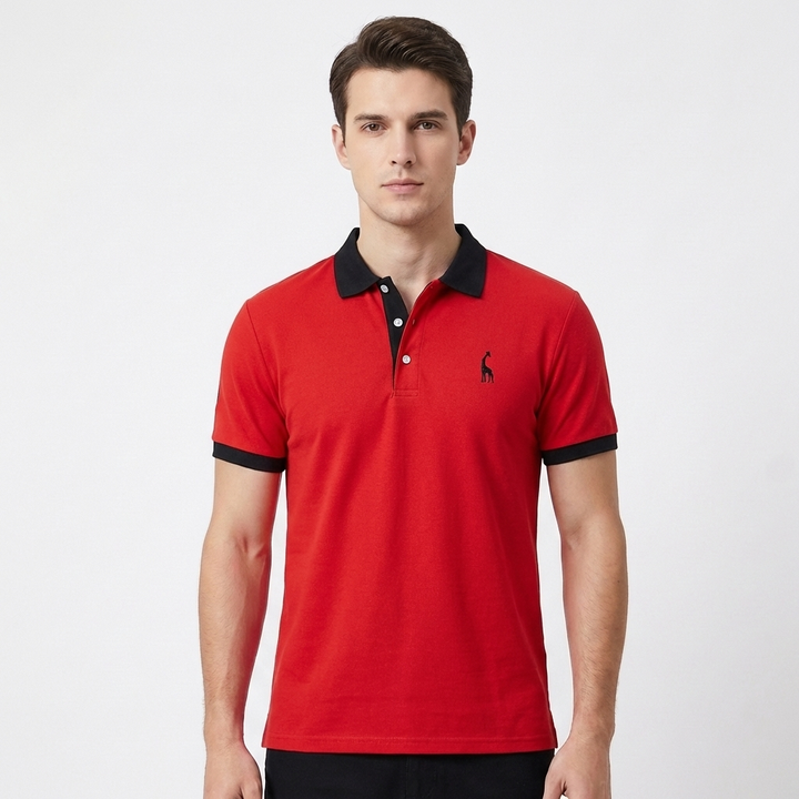 Sutton | Men's Breathable Contrast Trim Short Sleeve Polo Shirt