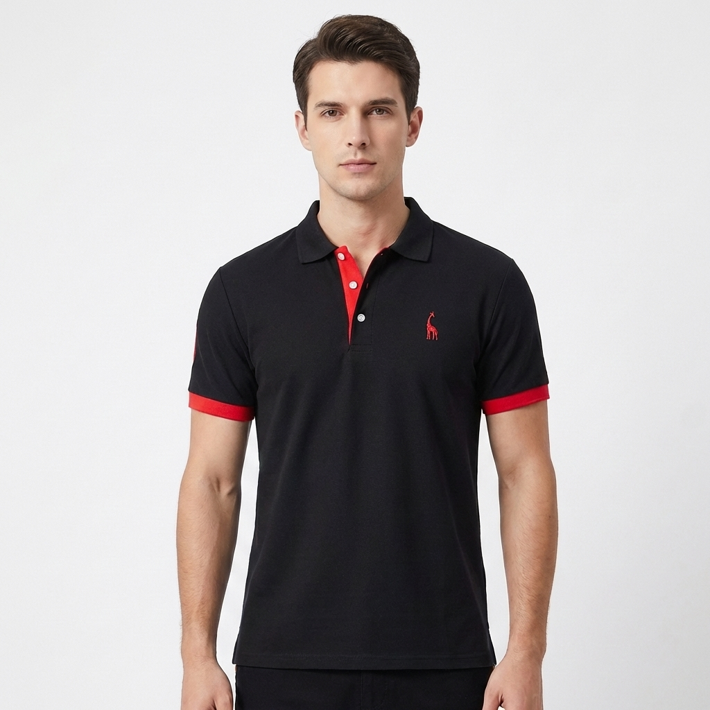 Sutton | Men's Breathable Contrast Trim Short Sleeve Polo Shirt