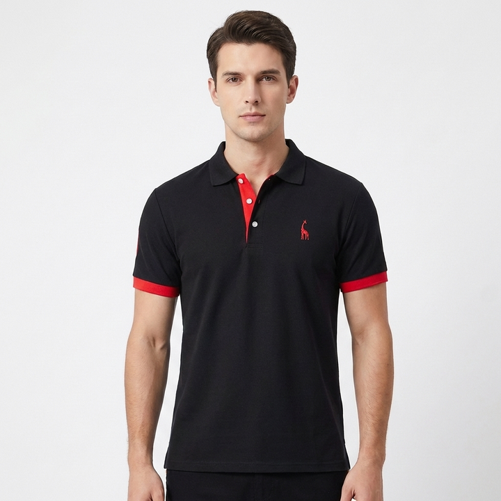 Sutton | Men's Breathable Contrast Trim Short Sleeve Polo Shirt