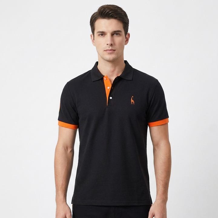 Sutton | Men's Breathable Contrast Trim Short Sleeve Polo Shirt