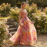 Talia | Women Dress With Watercolour Print | Maxi