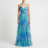 Talia | Women Dress With Watercolour Print | Maxi