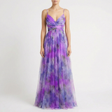 Talia | Women Dress With Watercolour Print | Maxi
