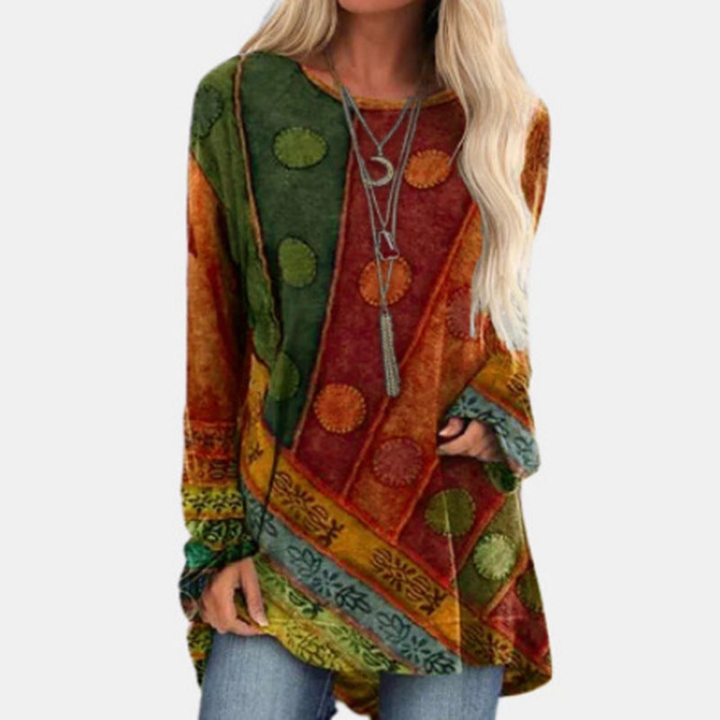 Tamsin | Women's Boho Print Long Sleeve Tunic