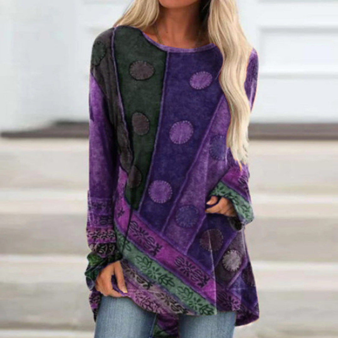 Tamsin | Women's Boho Print Long Sleeve Tunic