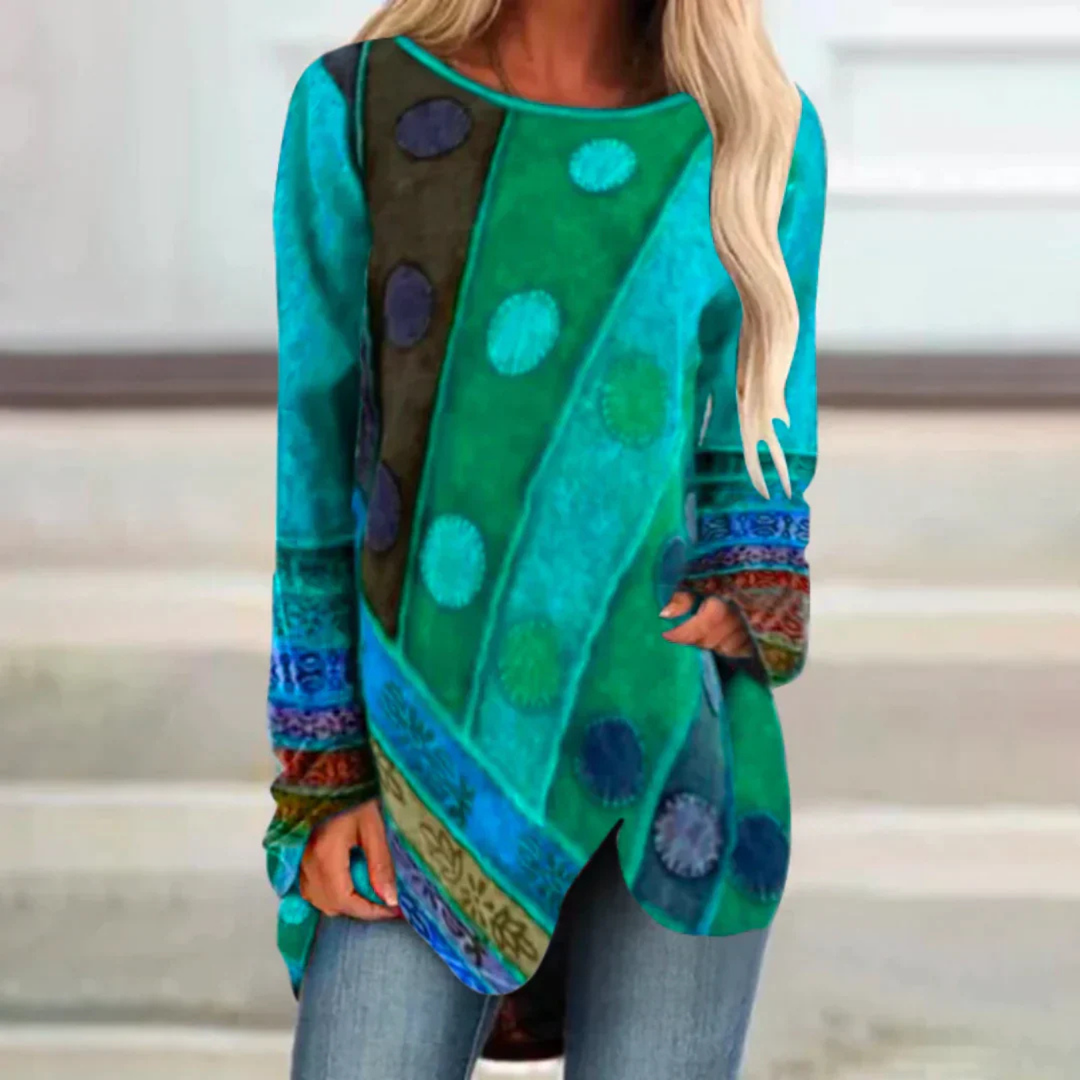 Tamsin | Women's Boho Print Long Sleeve Tunic