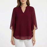 Thalia | Women Blouse With Split Sleeve | 3/4 Sleeve