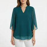 Thalia | Women Blouse With Split Sleeve | 3/4 Sleeve