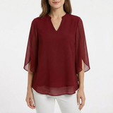 Thalia | Women Blouse With Split Sleeve | 3/4 Sleeve