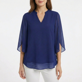 Thalia | Women Blouse With Split Sleeve | 3/4 Sleeve
