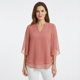 Thalia | Women Blouse With Split Sleeve | 3/4 Sleeve