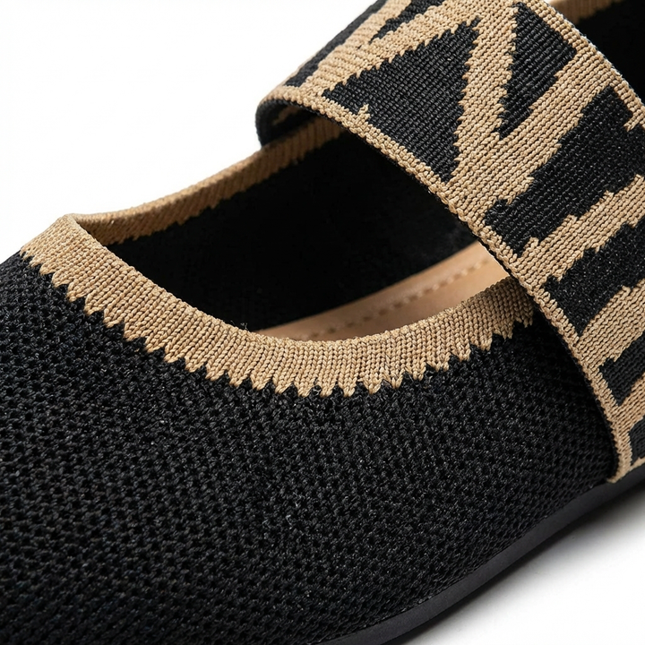 Thea | Women's Breathable Knit Mary Jane Flat Shoes