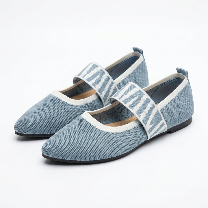 Thea | Women's Breathable Knit Mary Jane Flat Shoes