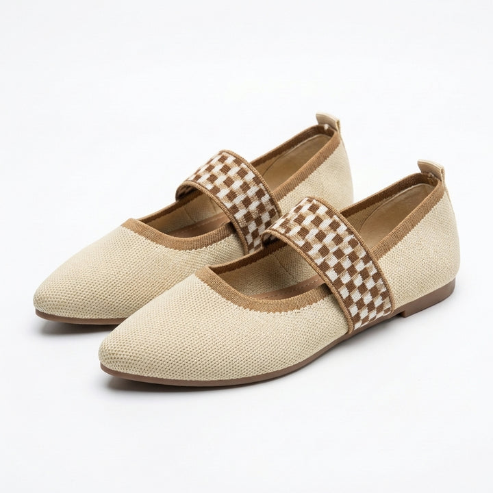 Thea | Women's Breathable Knit Mary Jane Flat Shoes