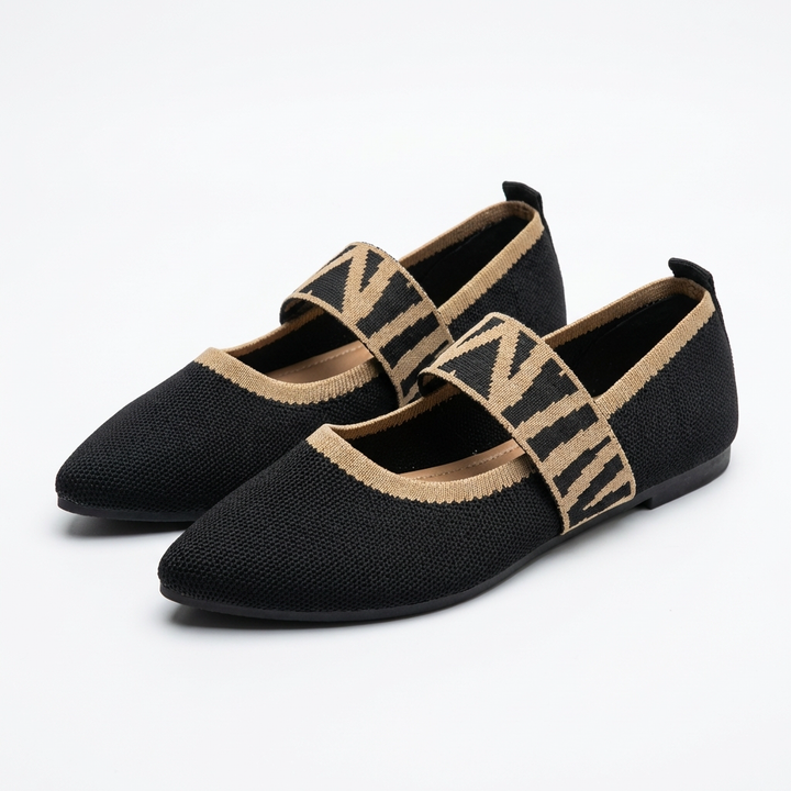 Thea | Women's Breathable Knit Mary Jane Flat Shoes