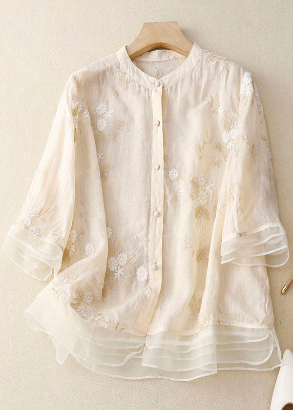 Thea | Women's Chiffon Floral Button Blouse