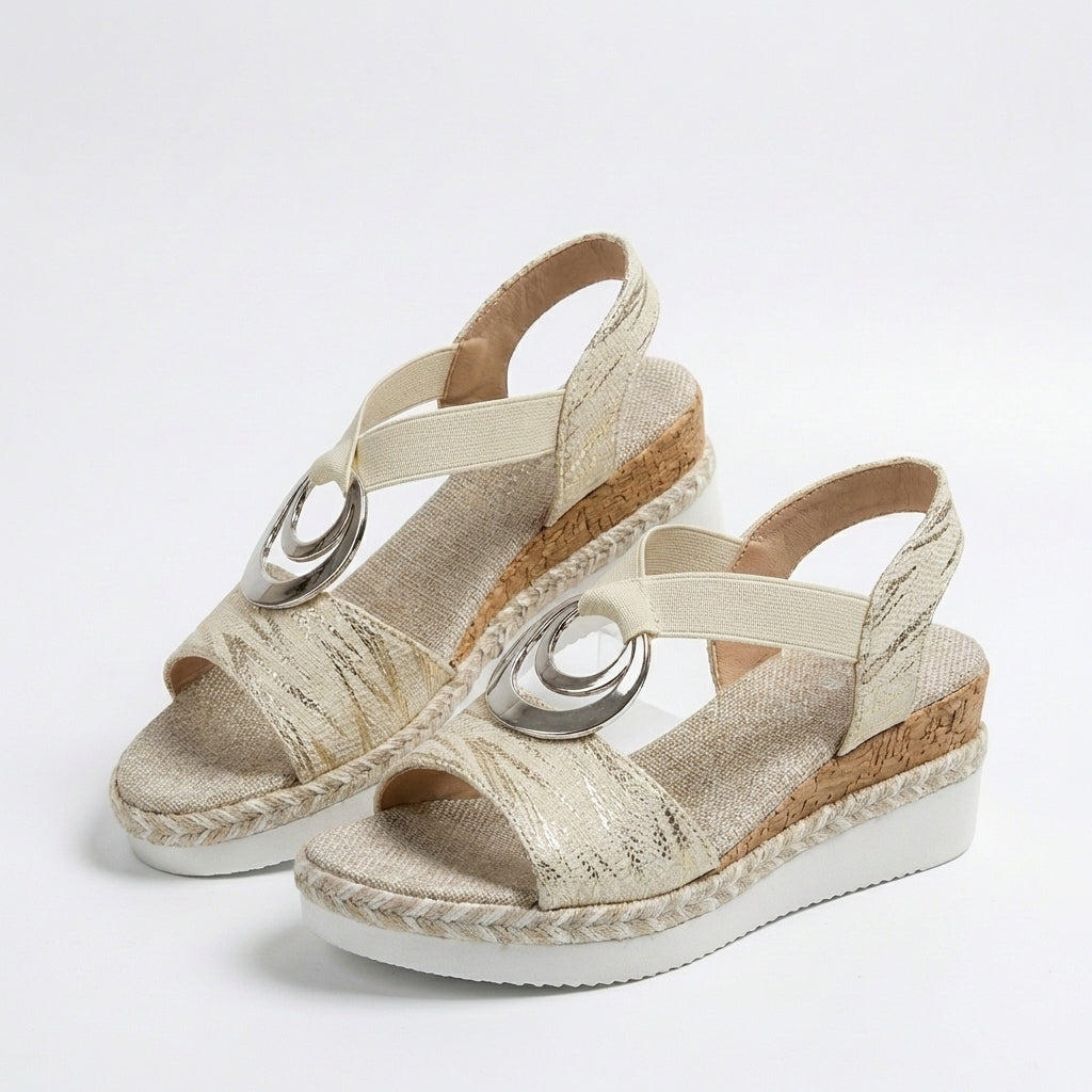 Thea | Women's Leather Espadrille Platform Sandals