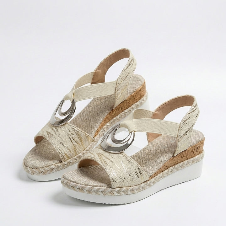 Thea | Women's Leather Espadrille Platform Sandals