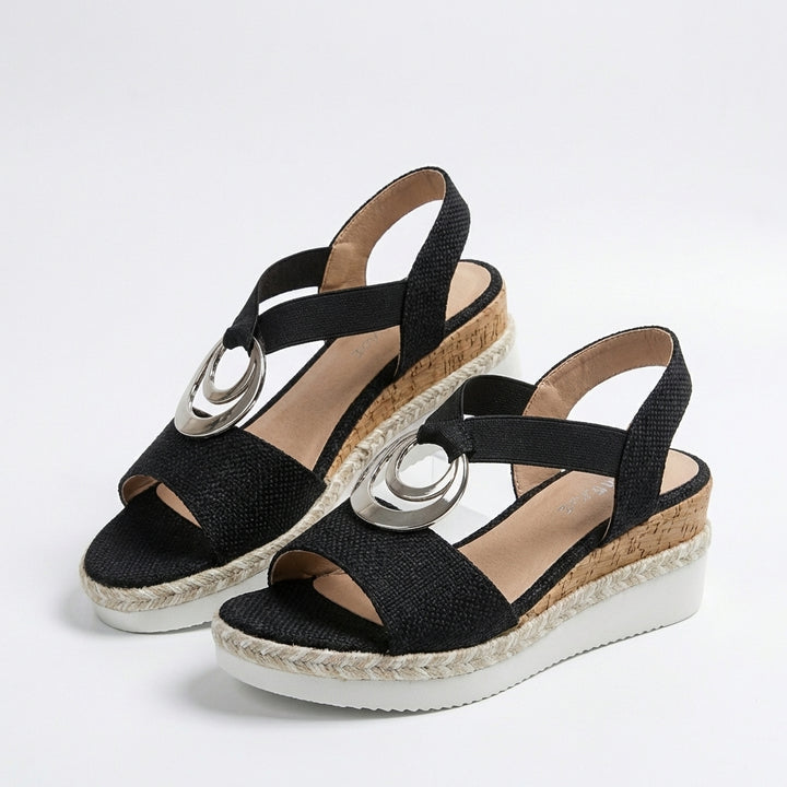Thea | Women's Leather Espadrille Platform Sandals