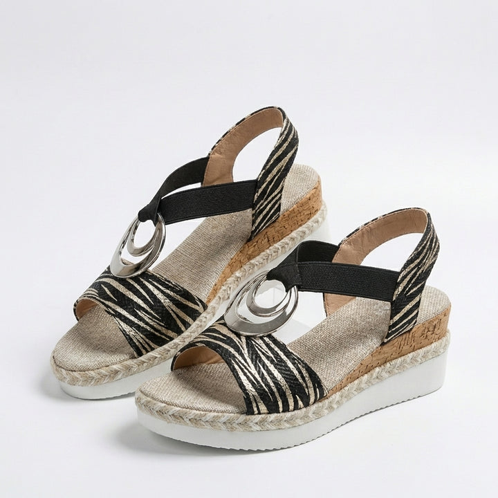 Thea | Women's Leather Espadrille Platform Sandals