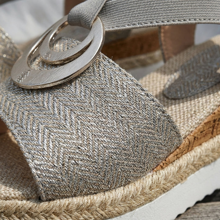 Thea | Women's Leather Espadrille Platform Sandals