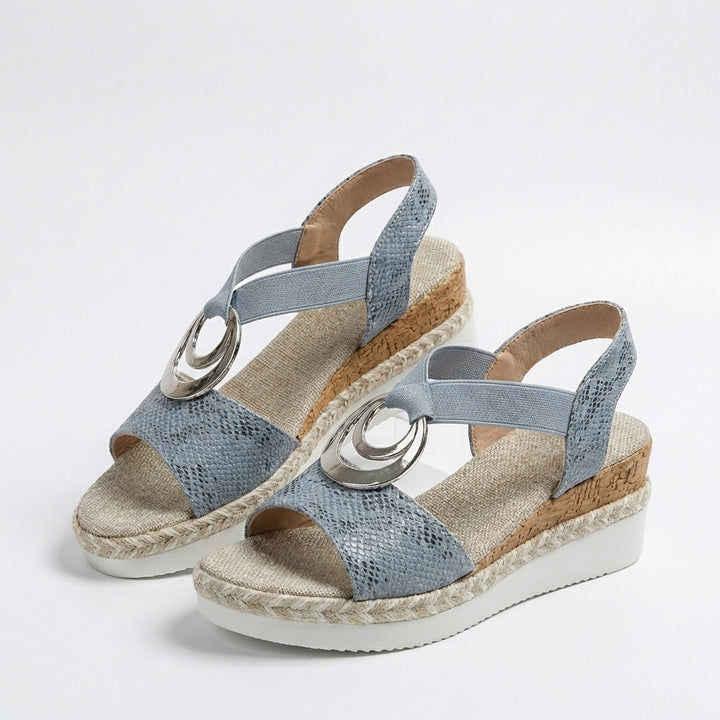 Thea | Women's Leather Espadrille Platform Sandals