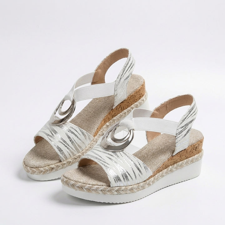 Thea | Women's Leather Espadrille Platform Sandals