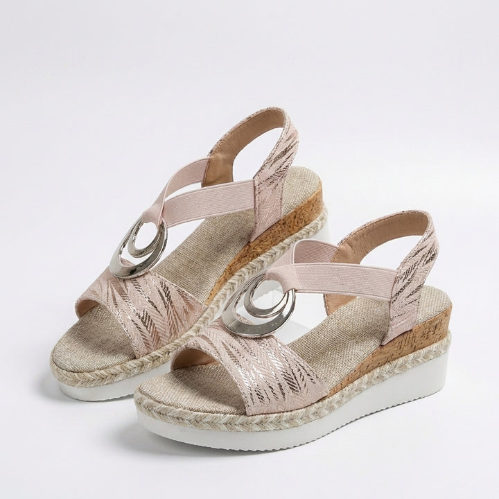 Thea | Women's Leather Espadrille Platform Sandals