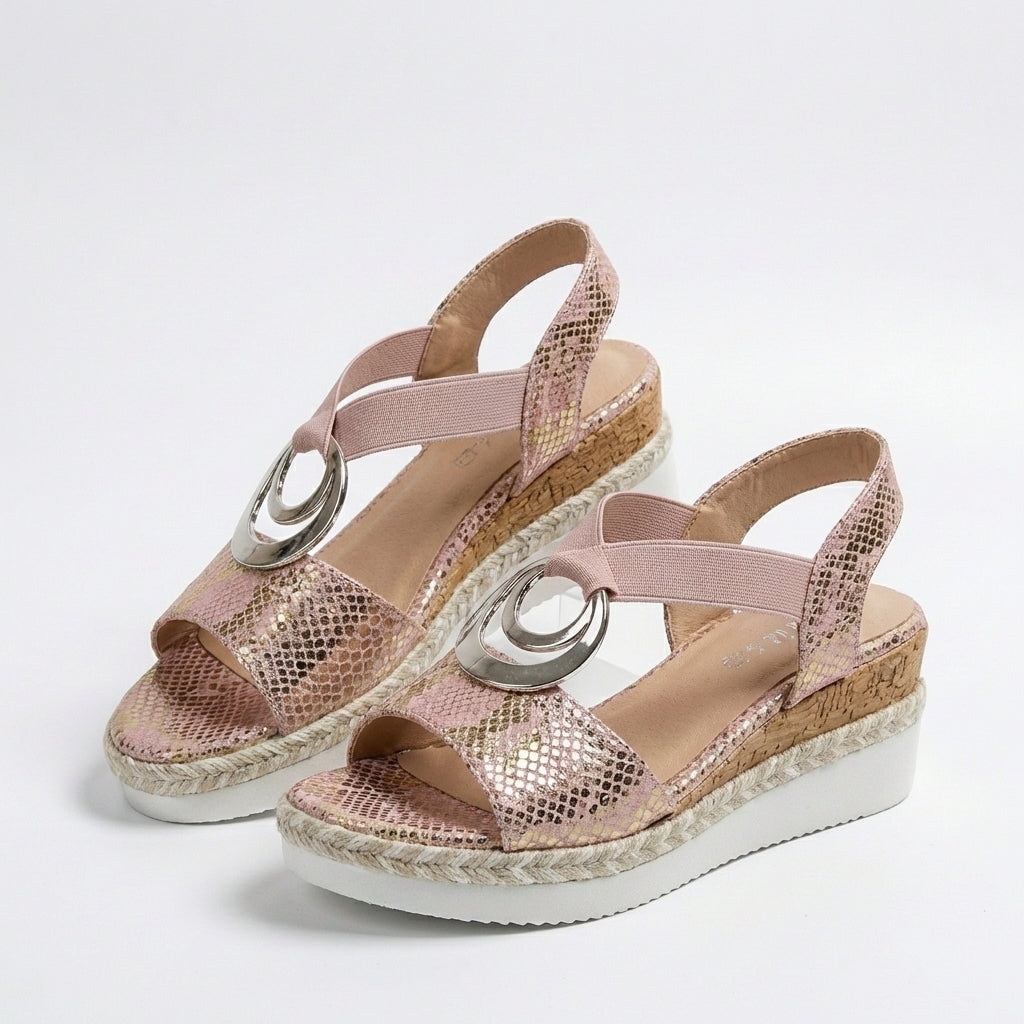 Thea | Women's Leather Espadrille Platform Sandals