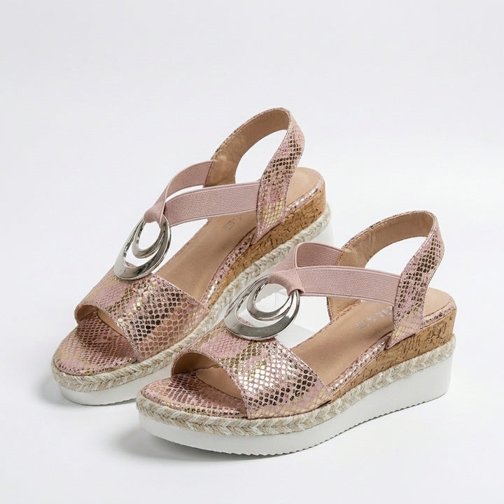 Thea | Women's Leather Espadrille Platform Sandals