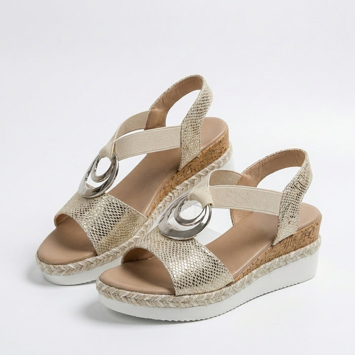 Thea | Women's Leather Espadrille Platform Sandals