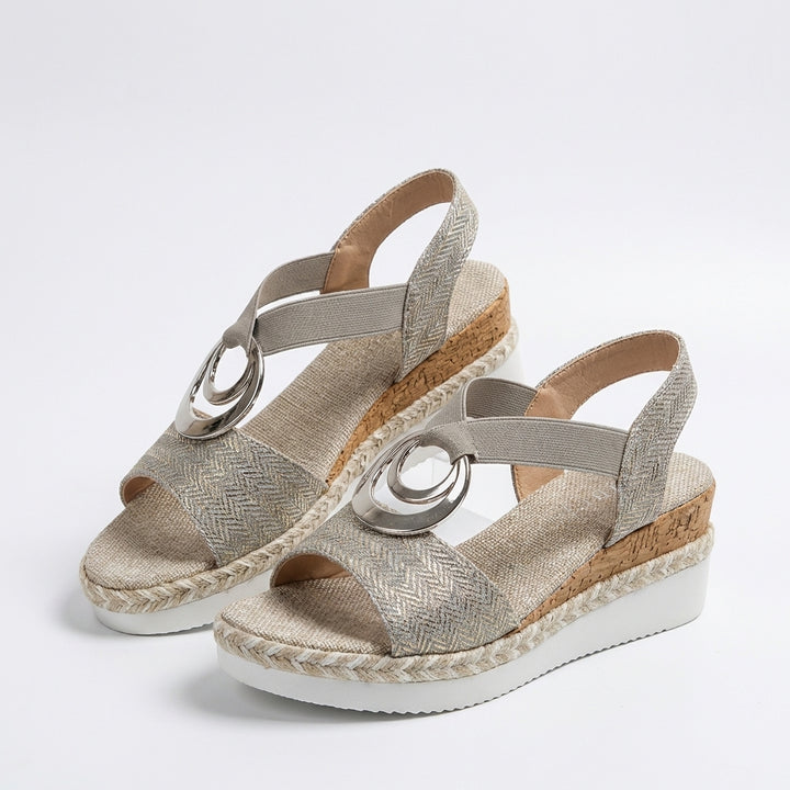 Thea | Women's Leather Espadrille Platform Sandals