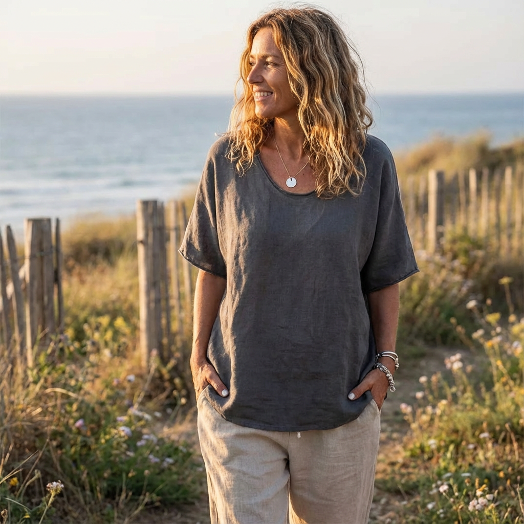 Viona | Women Blouse With Loose Fit | Short Sleeve
