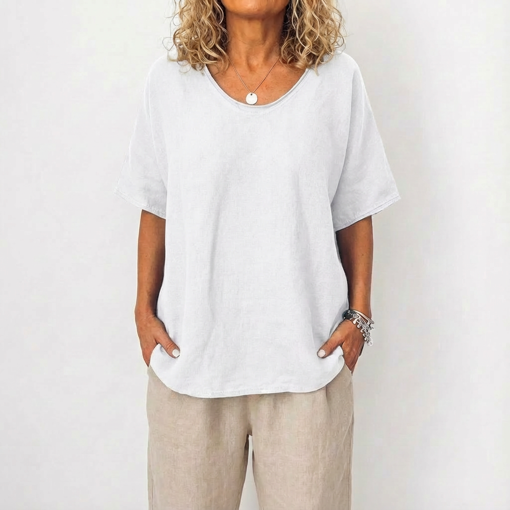 Viona | Women Blouse With Loose Fit | Short Sleeve