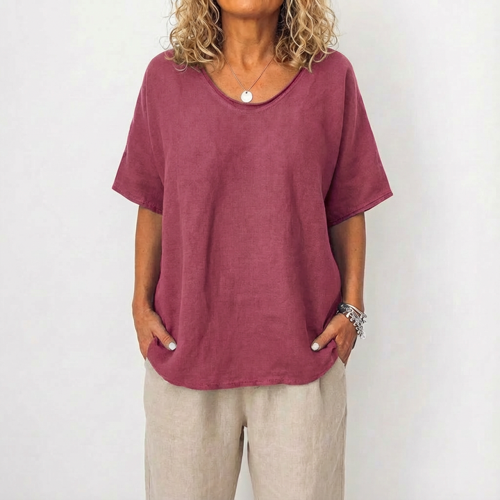 Viona | Women Blouse With Loose Fit | Short Sleeve