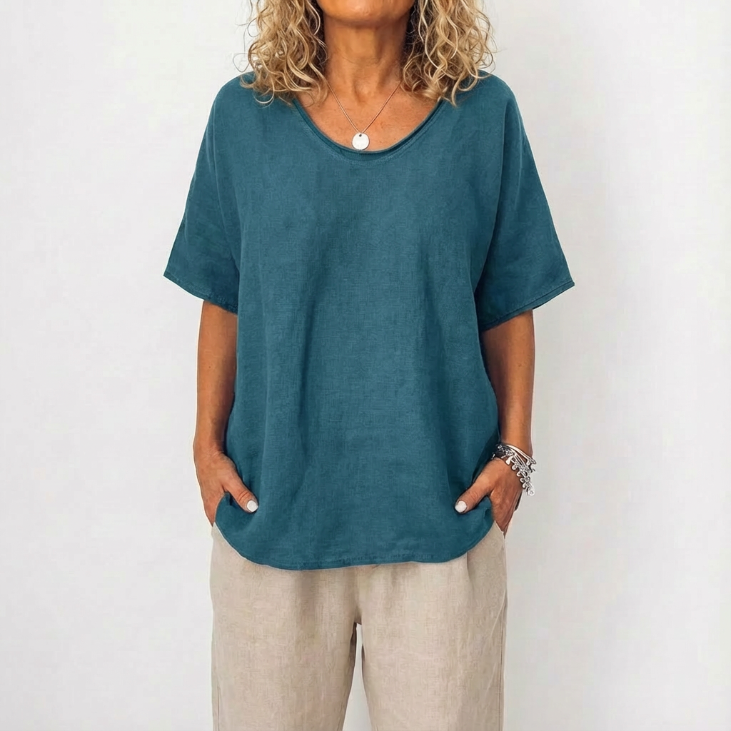 Viona | Women Blouse With Loose Fit | Short Sleeve