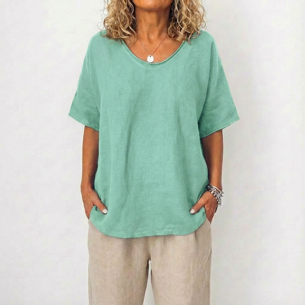 Viona | Women Blouse With Loose Fit | Short Sleeve