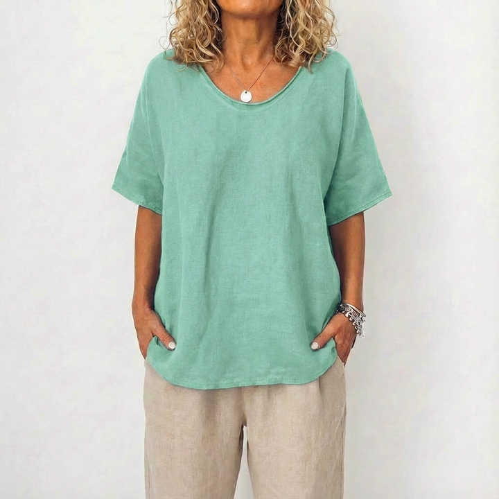 Viona | Women Blouse With Loose Fit | Short Sleeve