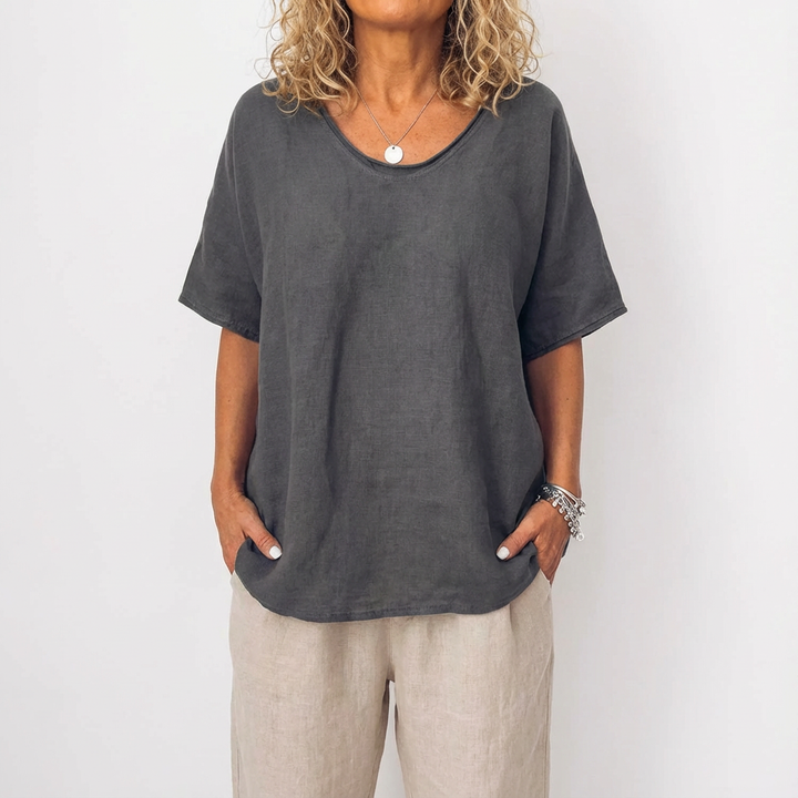 Viona | Women Blouse With Loose Fit | Short Sleeve