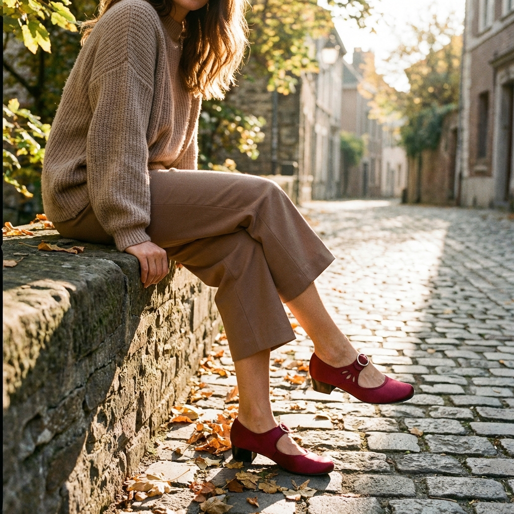Wren | Women's Breathable Buckle Strap Low Heel Mary Jane Shoes