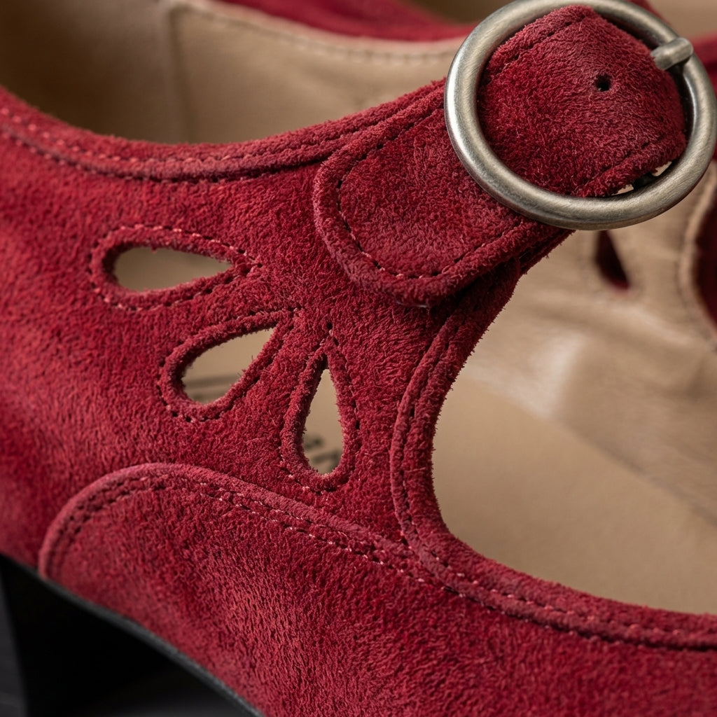 Wren | Women's Breathable Buckle Strap Low Heel Mary Jane Shoes