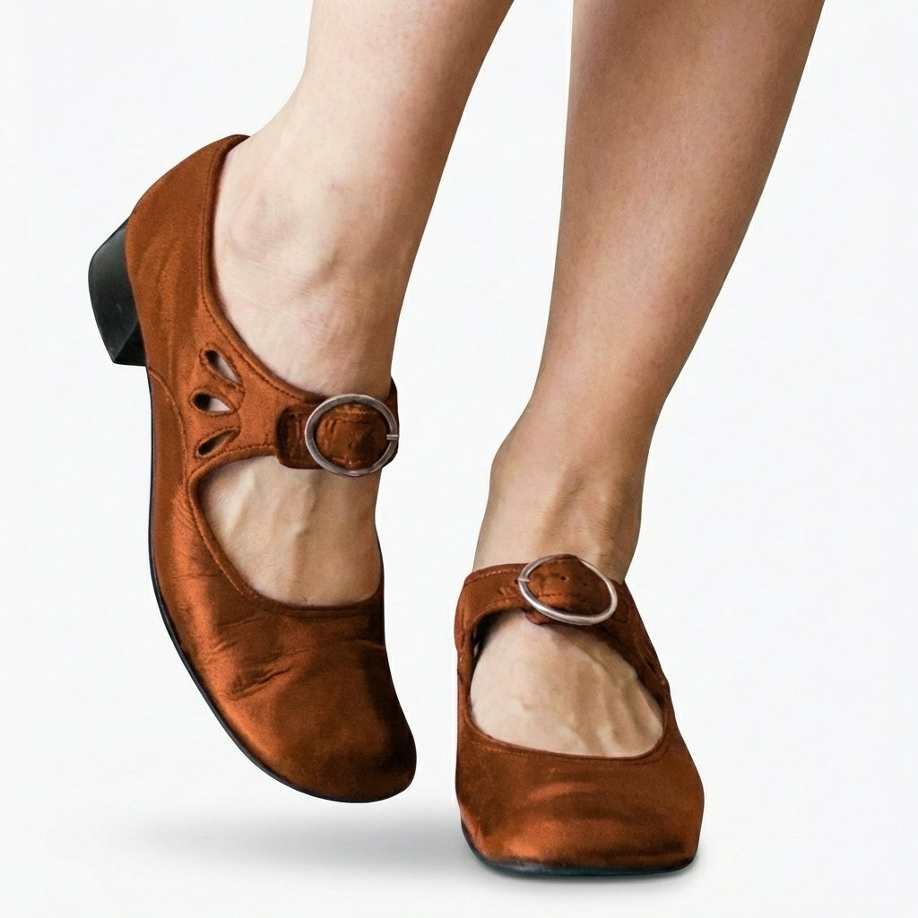 Wren | Women's Breathable Buckle Strap Low Heel Mary Jane Shoes
