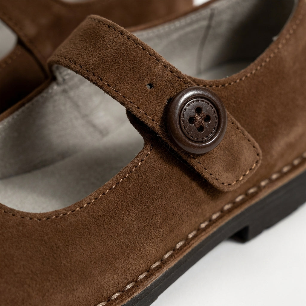 Wren | Women's Breathable Suede Mary Jane Flats