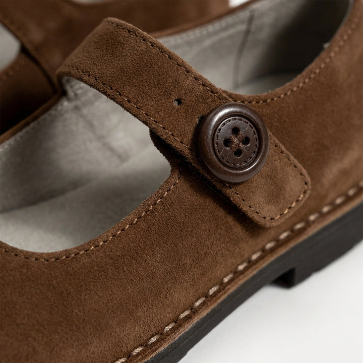 Wren | Women's Breathable Suede Mary Jane Flats