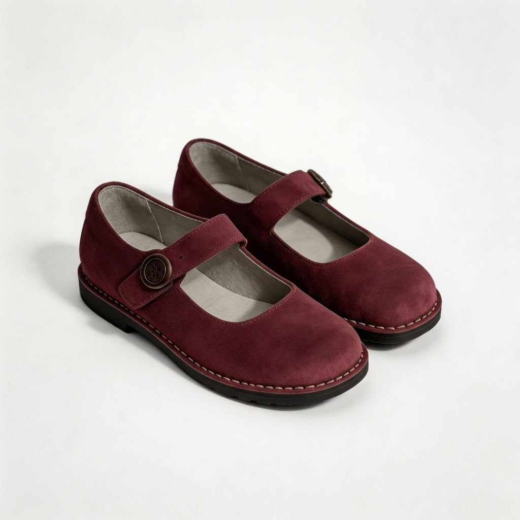 Wren | Women's Breathable Suede Mary Jane Flats
